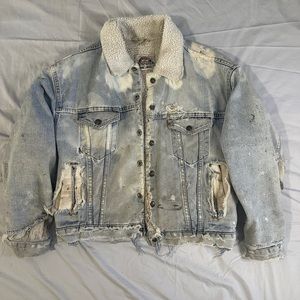 Vintage 90s Sherpa Levi Jean Jacket